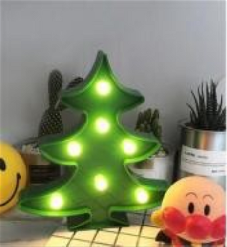 Grün Beleuchtete Tannenbaum Volumetrisch Förmchen, Warm Licht, mit Batteriebetrieb