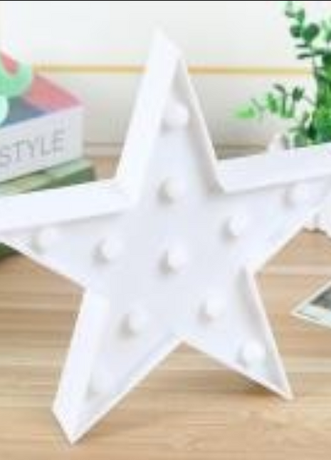 Volumetrische Förmchen Beleuchtete weiß Stern, Warm Licht, mit Batteriebetrieb