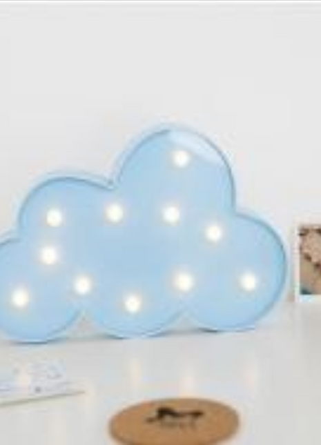 Volumetrische Förmchen Beleuchtete blau Wolke, Warm Licht, mit Batteriebetrieb