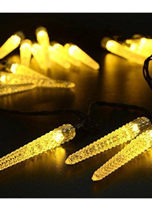 Solar Lichterkette 3M mit 20 Eiszapfen-LEDs, Warm Licht, für Außen