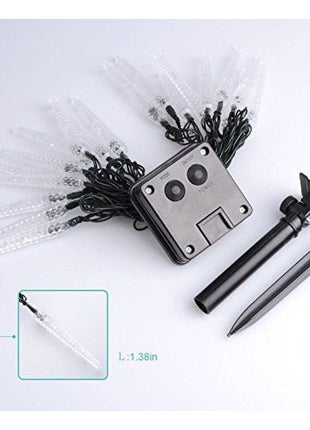 Solar Lichterkette 3M mit 20 Eiszapfen-LEDs, Warm Licht, für Außen