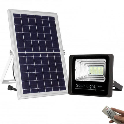 LED Solar Flutlicht 60W mit Dämmerungssensor und Fernbedienung