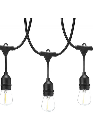 Solar Lichterkette 10M mit 20 LED-Birnen, E27, 2W, für Außen, Zusammenschaltbar