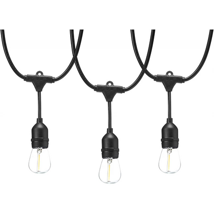 Solar Lichterkette 10M mit 20 LED-Birnen, E27, 2W, für Außen, Zusammenschaltbar