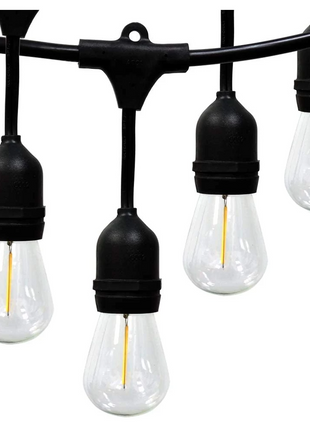 Solar Lichterkette 10M mit 20 LED-Birnen, E27, 2W, für Außen, Zusammenschaltbar