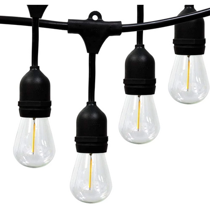Solar Lichterkette 10M mit 20 LED-Birnen, E27, 2W, für Außen, Zusammenschaltbar