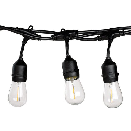 Solar Lichterkette 10M mit 20 LED-Birnen, E27, 2W, für Außen, Zusammenschaltbar
