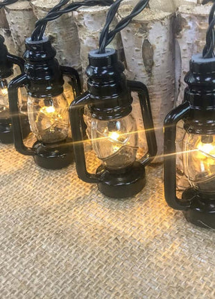 Solar Lichterkette 3M mit 20 Laternen-LEDs, Dunkelgrün Kabel, Warm Licht, für Außen