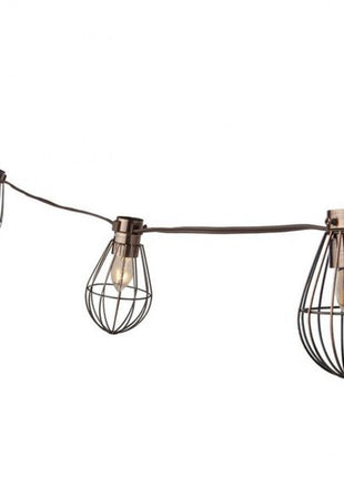 Solar Lichterkette 4M mit 10 Vintage Birnen, Durchsichtig Kabel, Warm Licht, für Außen