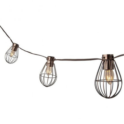 Solar Lichterkette 4M mit 10 Vintage Birnen, Durchsichtig Kabel, Warm Licht, für Außen