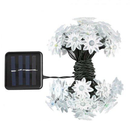 Solar Lichterkette 3M mit 20 Blumen-LEDs, Warm Licht, für Außen