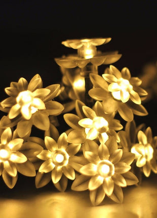 Solar Lichterkette 3M mit 20 Blumen-LEDs, Warm Licht, für Außen