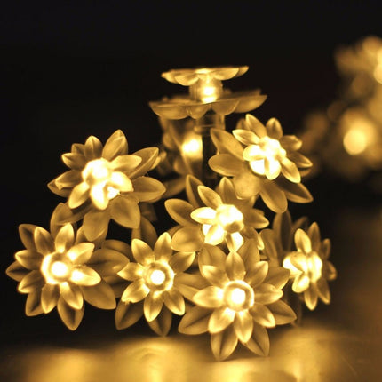 Solar Lichterkette 3M mit 20 Blumen-LEDs, Warm Licht, für Außen