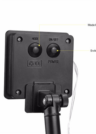 Solar Lichterkette 10M mit 100 Mini-LEDs Kupferdraht, 8 Programmen, Warm Licht, für Außen