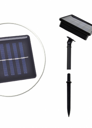 Solar Lichterkette 4M mit 30 Goldene Metallkugeln, Schwarzes Kabel, Warm Licht, für Außen