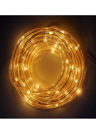 Lichterschlauch 50M mit 500 LEDs, Röhrenlicht, Warm Licht, Strombetrieben, für Außen