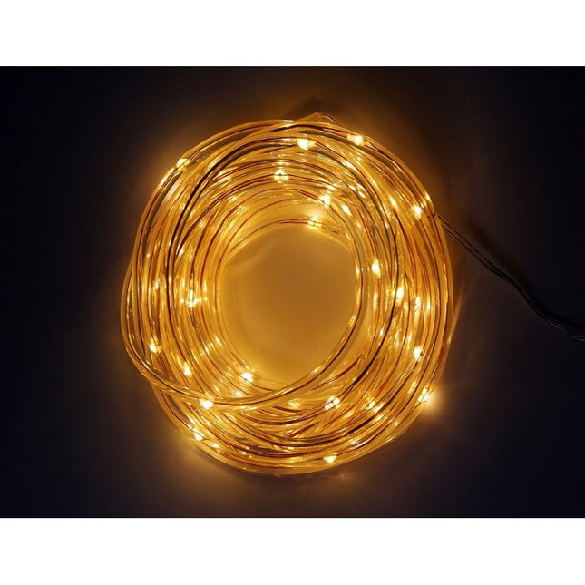Solar Lichtschlauch 20M mit 200 LEDs, 2 Modi Röhrenlicht, Warm Licht, für Außen