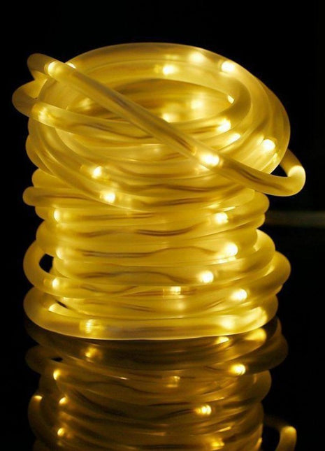 Solar Lichtschlauch 5M mit 50 LEDs, 2 Modi Röhrenlicht, Warm Licht, für Außen