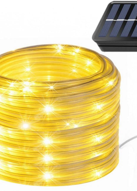 Solar Lichtschlauch Lichterkette 20M mit 200 LEDs, Warm Licht, für Außen