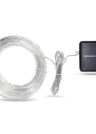 Solar Lichtschlauch 10M mit 100 LEDs, 2 Modi Röhrenlicht, Warm Licht, für Außen