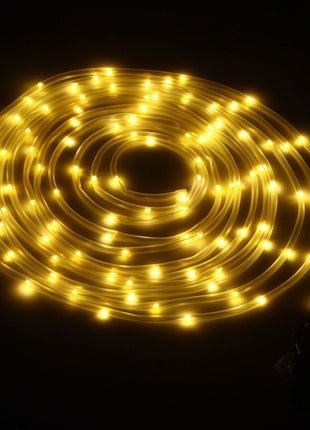 Solar Lichtschlauch 5M mit 50 LEDs, 2 Modi Röhrenlicht, Warm Licht, für Außen
