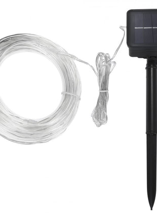 Solar Lichtschlauch 10M mit 100 LEDs, 2 Modi Röhrenlicht, Warm Licht, für Außen