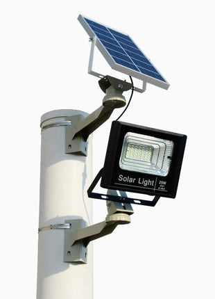 LED Solar Flutlicht 25W mit Dämmerungssensor und Fernbedienung