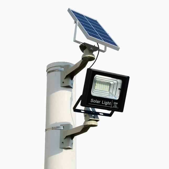 LED Solar Flutlicht 25W mit Dämmerungssensor und Fernbedienung
