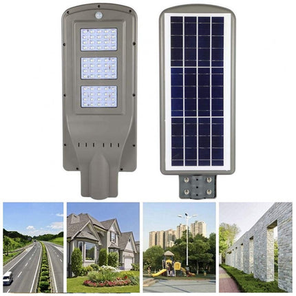 Solarlampe für Dämmerungsstraße und Bewegungsmelder 60W, Kaltes Licht, für Außen