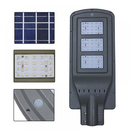 Solarlampe für Dämmerungsstraße und Bewegungsmelder 60W, Kaltes Licht, für Außen