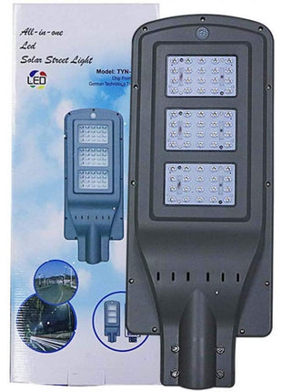 LED Solar Straßenlampe mit Bewegungssensor 60W und Fernbedienung, Kaltes Licht, für Außen