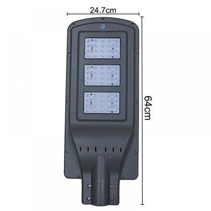 LED Solar Straßenlampe mit Bewegungssensor 60W und Fernbedienung, Kaltes Licht, für Außen