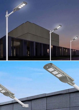 LED Solar Straßenlampe mit Bewegungssensor 60W und Fernbedienung, Kaltes Licht, für Außen