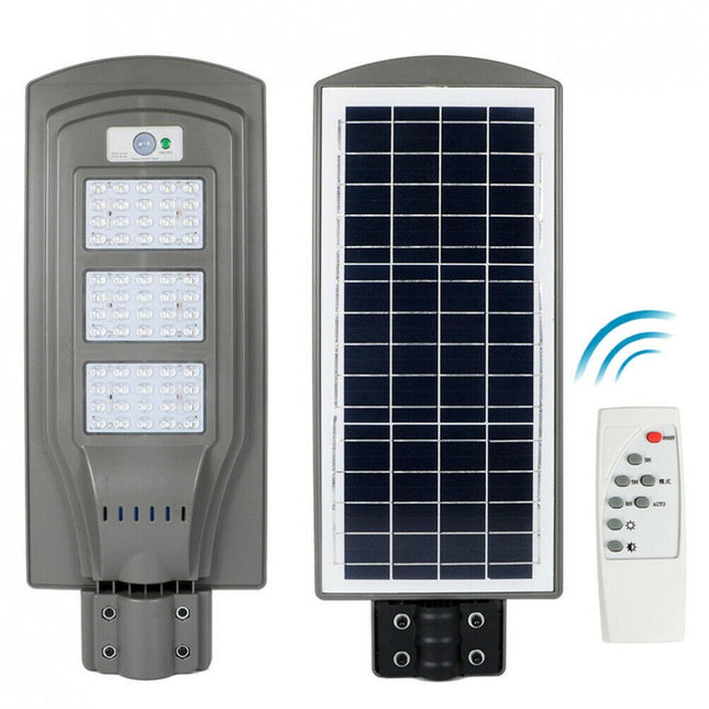 LED Solar Straßenlampe mit Bewegungssensor 60W und Fernbedienung, Kaltes Licht, für Außen
