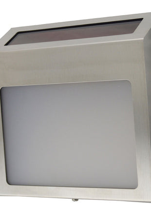 Solar Hausnummer Edelstahl mit 3 LEDs mit Dämmerungssensor, für Wandmontage