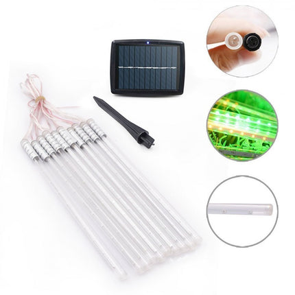 Solar Lichterkette Meteorschauer 3M mit 10 Regenlichter mit 360 LEDs, Warm Licht, für Außen