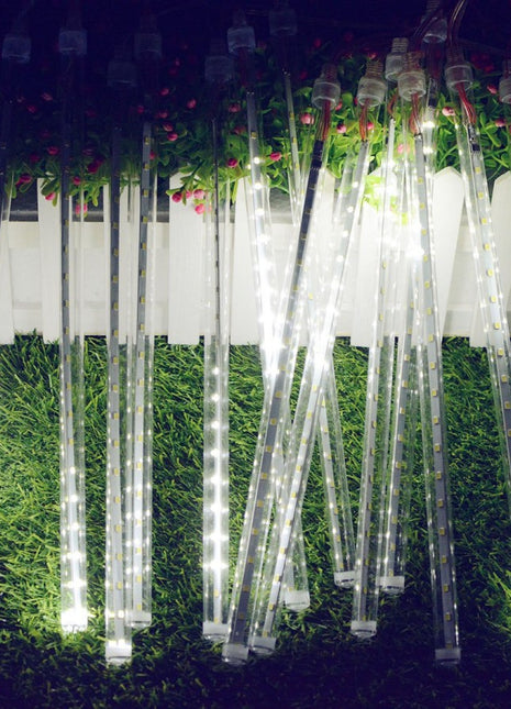 Solar Lichterkette Meteorschauer 3M mit 10 Regenlichter mit 360 LEDs, Warm Licht, für Außen