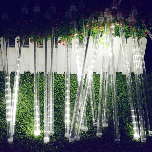 Solar Lichterkette Meteorschauer 3M mit 10 Regenlichter mit 360 LEDs, Warm Licht, für Außen