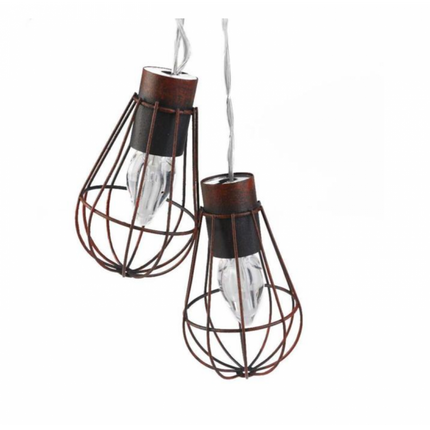 Solar Lichterkette 4M mit 10 Vintage Birnen, Durchsichtig Kabel, Warm Licht, für Außen