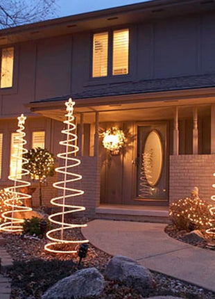 Tannenbaum 1,5M vom Schlauch mit 960 LEDs und Unterstützung, Warm Licht, für Außen