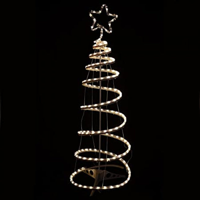 Tannenbaum 1,5M vom Schlauch mit 960 LEDs und Unterstützung, Warm Licht, für Außen