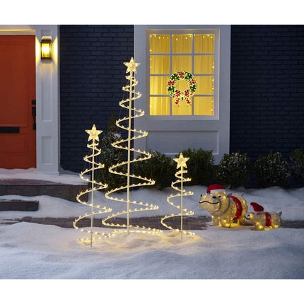 Tannenbaum 1,5M vom Schlauch mit 960 LEDs und Unterstützung, Warm Licht, für Außen
