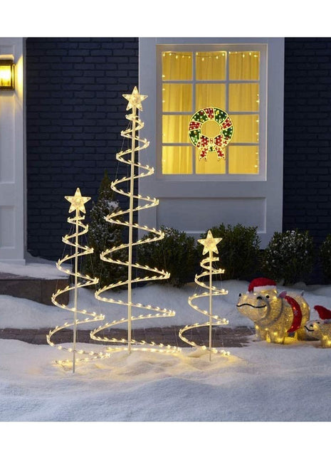 Tannenbaum 1,5M vom Schlauch mit 960 LEDs und Unterstützung, Warm Licht, für Außen