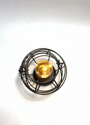 Spinnen Tischlampe mit Glühbirne und Mini-LEDs, Warmes Licht, mit Batterien