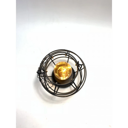 Spinnen Tischlampe mit Glühbirne und Mini-LEDs, Warmes Licht, mit Batterien