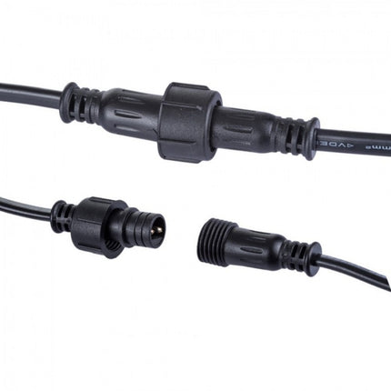 Lichterkette 10M mit 10 Incandescent Glühbirnen, S14, E27, 11W, Dimmbar, Schwarzes Kabel, Verbindbar 90M, für Außen