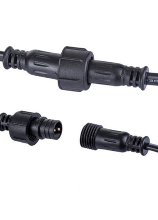 Kabel 10M mit 10 Fassungen E27, Schwarzes Kabel 2 x 1.5mm², Verbindbar max. 2000W, für Außen