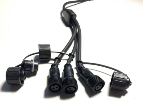 Lichterkette Verteiler Stecker G45, 3 Arm IP44, für Außen