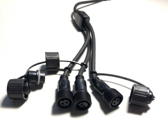 Lichterkette Verteiler Stecker G45, 3 Arm IP44, für Außen
