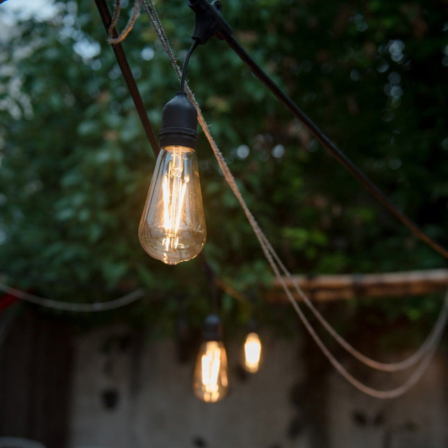 Leuchtmittel LED Filament ST64, E27, 4W, Ombre Kunststoff, Warm Licht, für Außen